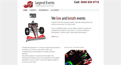 Desktop Screenshot of legend-events.co.uk